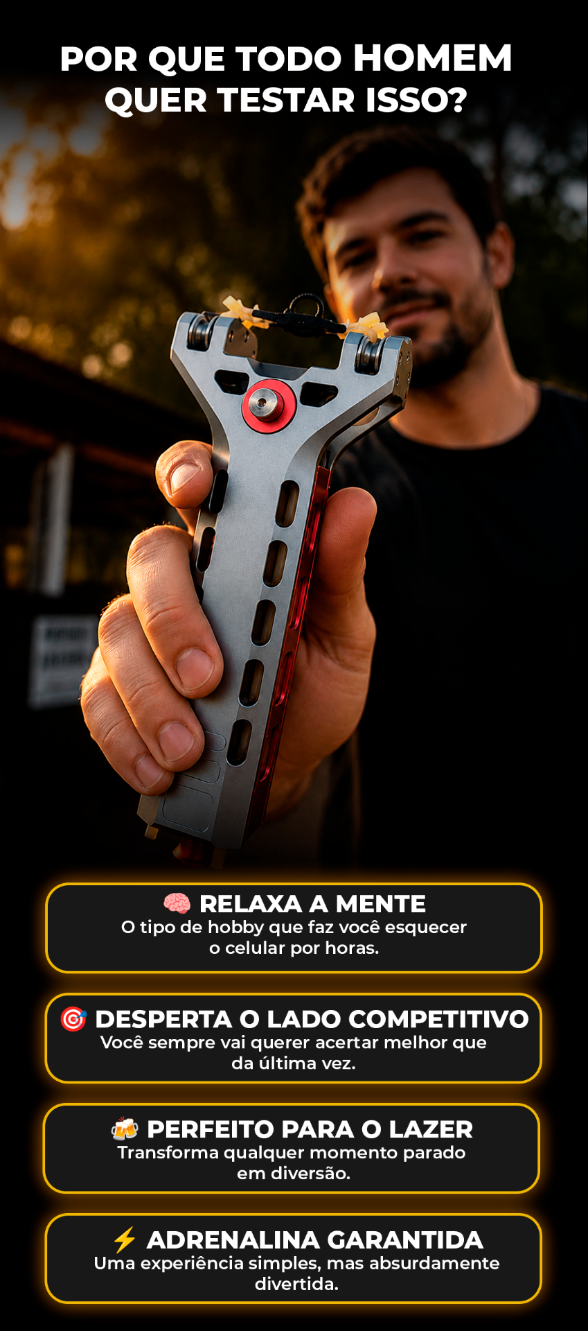 Por que todo homem quer testar isso: relaxa a mente, desperta o lado competitivo, perfeito para o lazer e adrenalina garantida